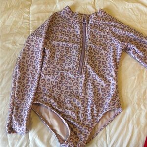 Wonder Nation Purple and Orange Patterned Bodysuit